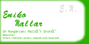 eniko mallar business card